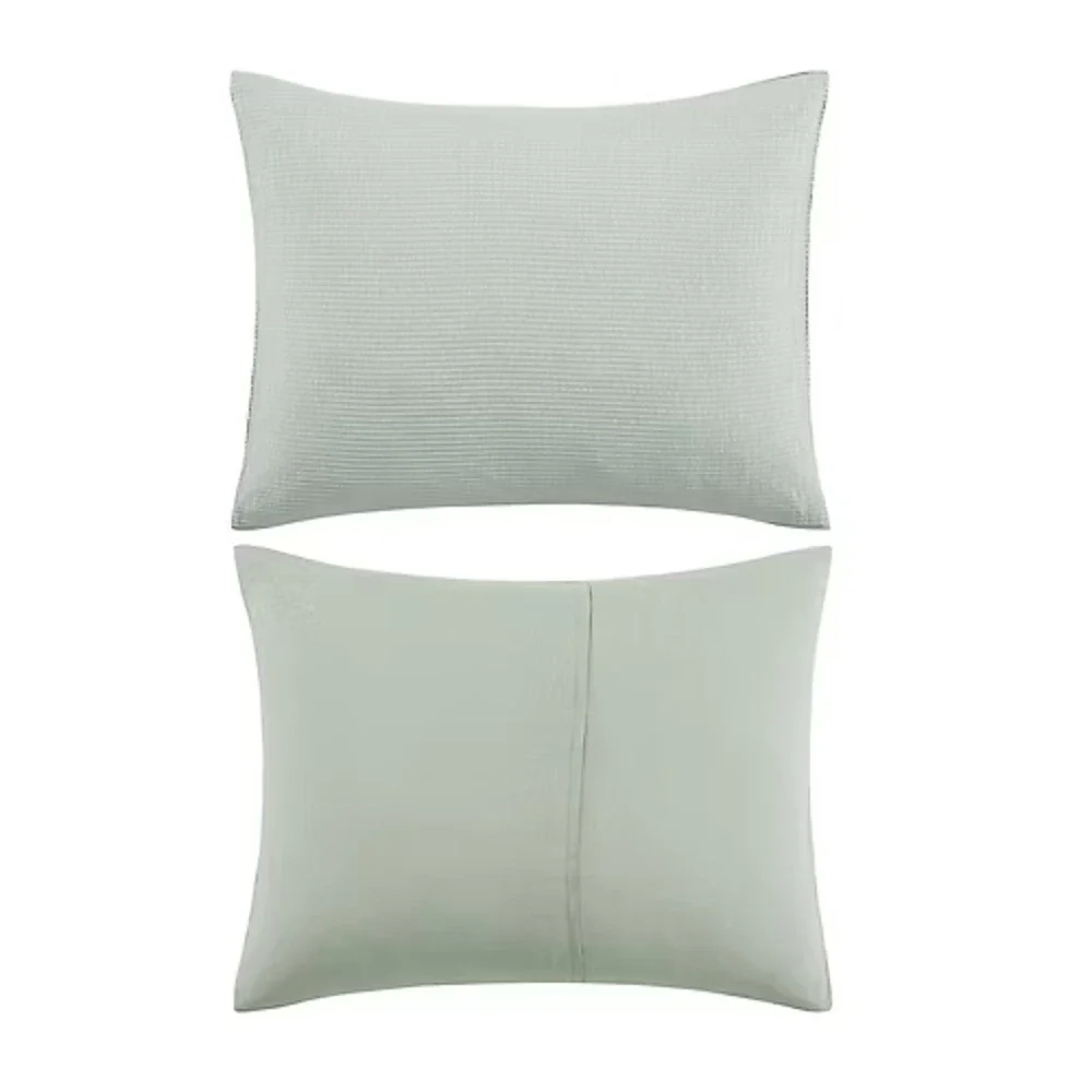 NEW Tommy Bahama Seersucker 8 Piece Queen Comforter Set Pale Green Sheets Pillow